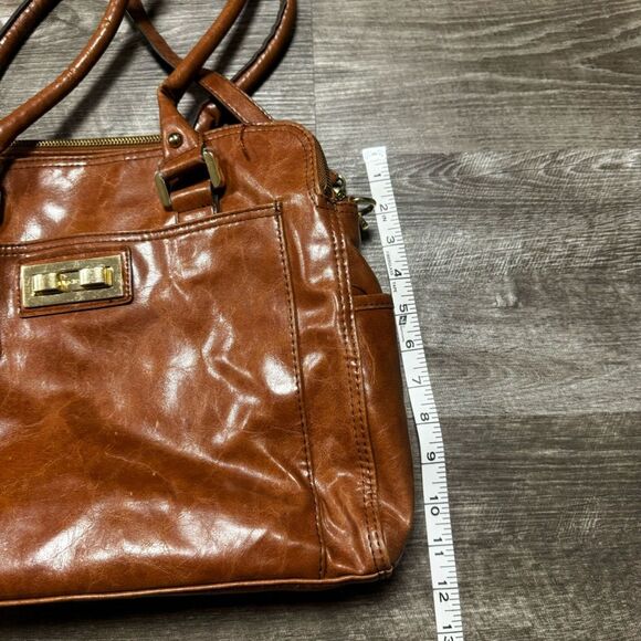 Victor Alfaro Brown Handbag with Crossbody Strap - Picture 6 of 10